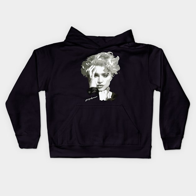 Madonna Art Kids Hoodie by Aldebaran